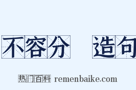 不容分說造句是什么意思的图片